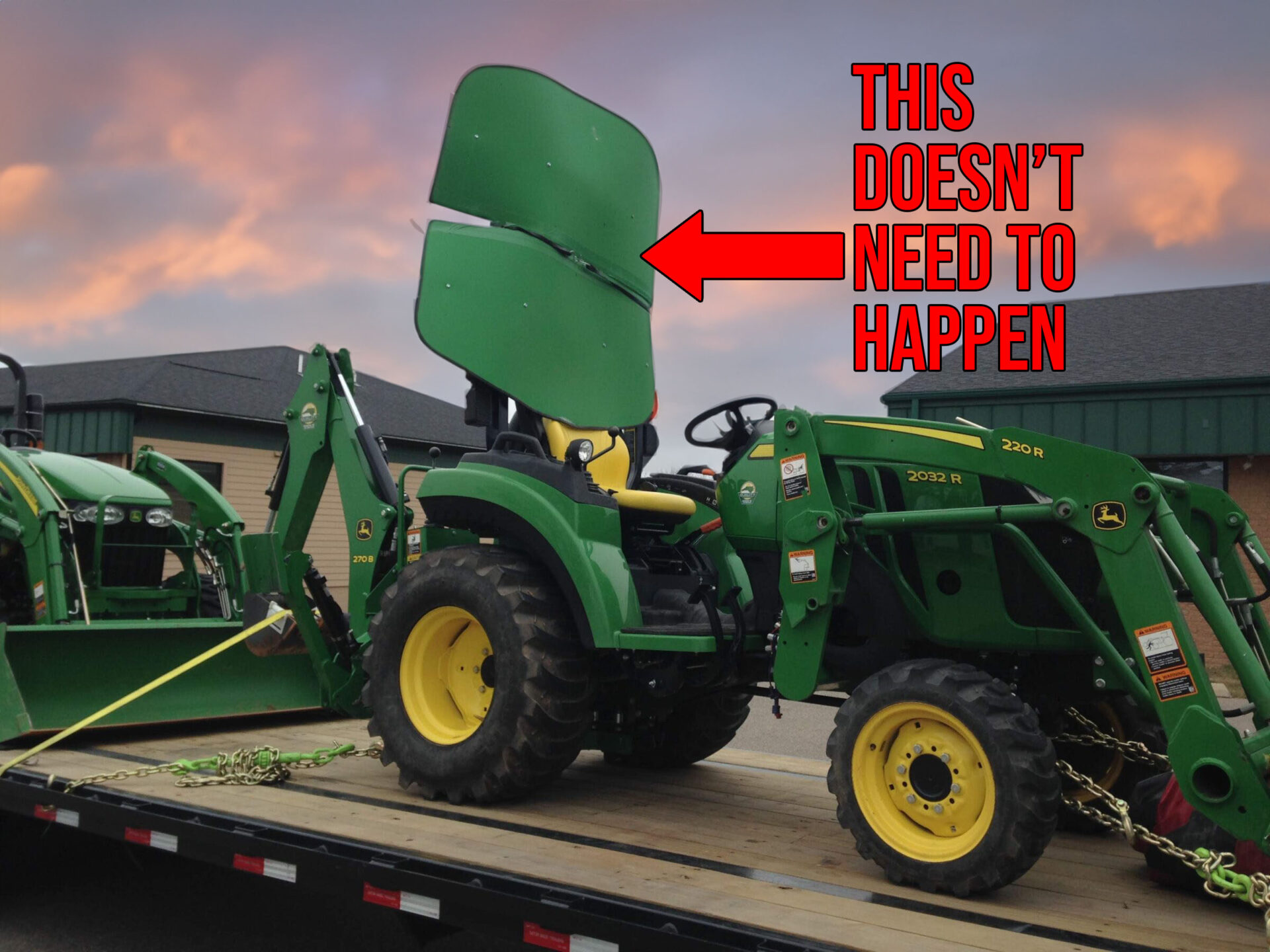 Canopy Damaged From Trailering