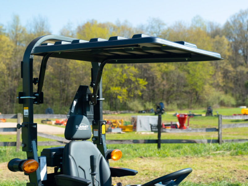 Tractor Canopy Mounted Below Roll Bar, Rhinohide Canopy on Summit TX25