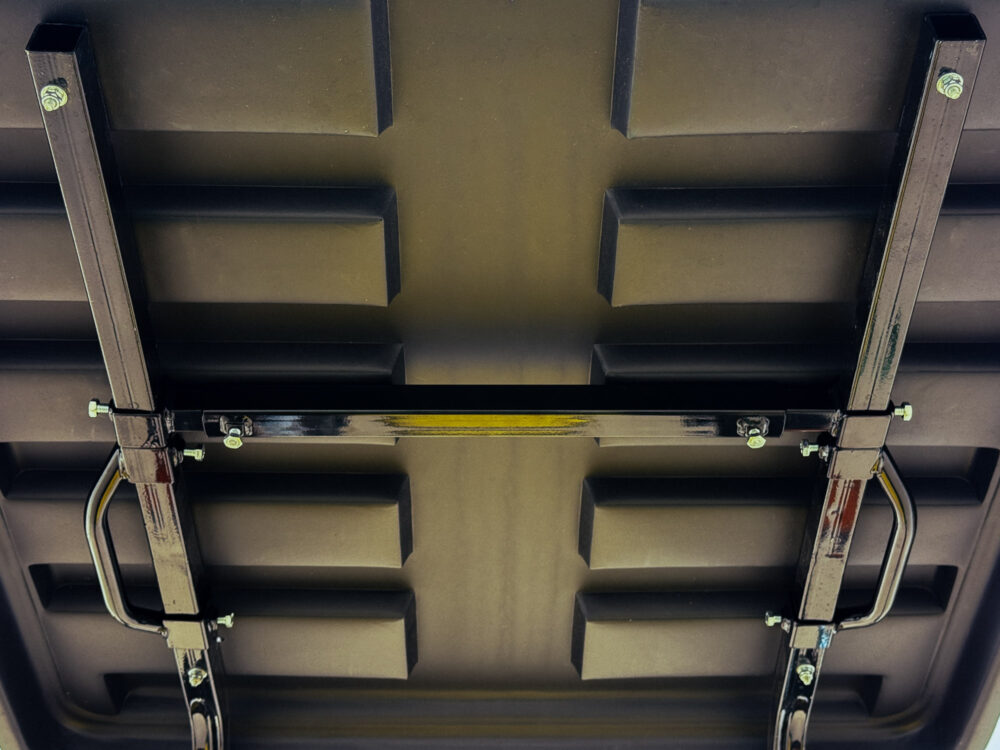 Underside of Rhinohide Canopy with Accessory Bar and Grab Handles