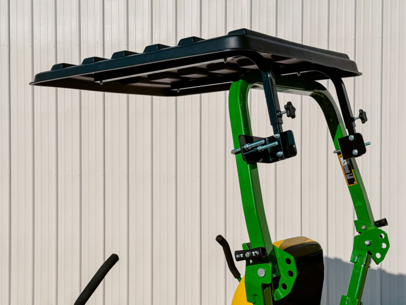 Rear View of Rhinohide Canopy on Zero Turn Mower