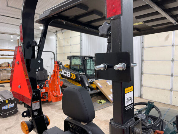 Rhinohide Canopy Summit TX25 L-Bracket and U-Bolt Clam on ROPS Rear View