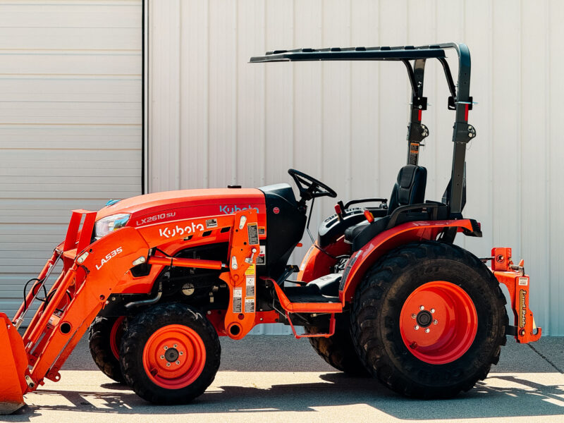 Side View Universal Tractor Canopy Mounted Below Roll Bar