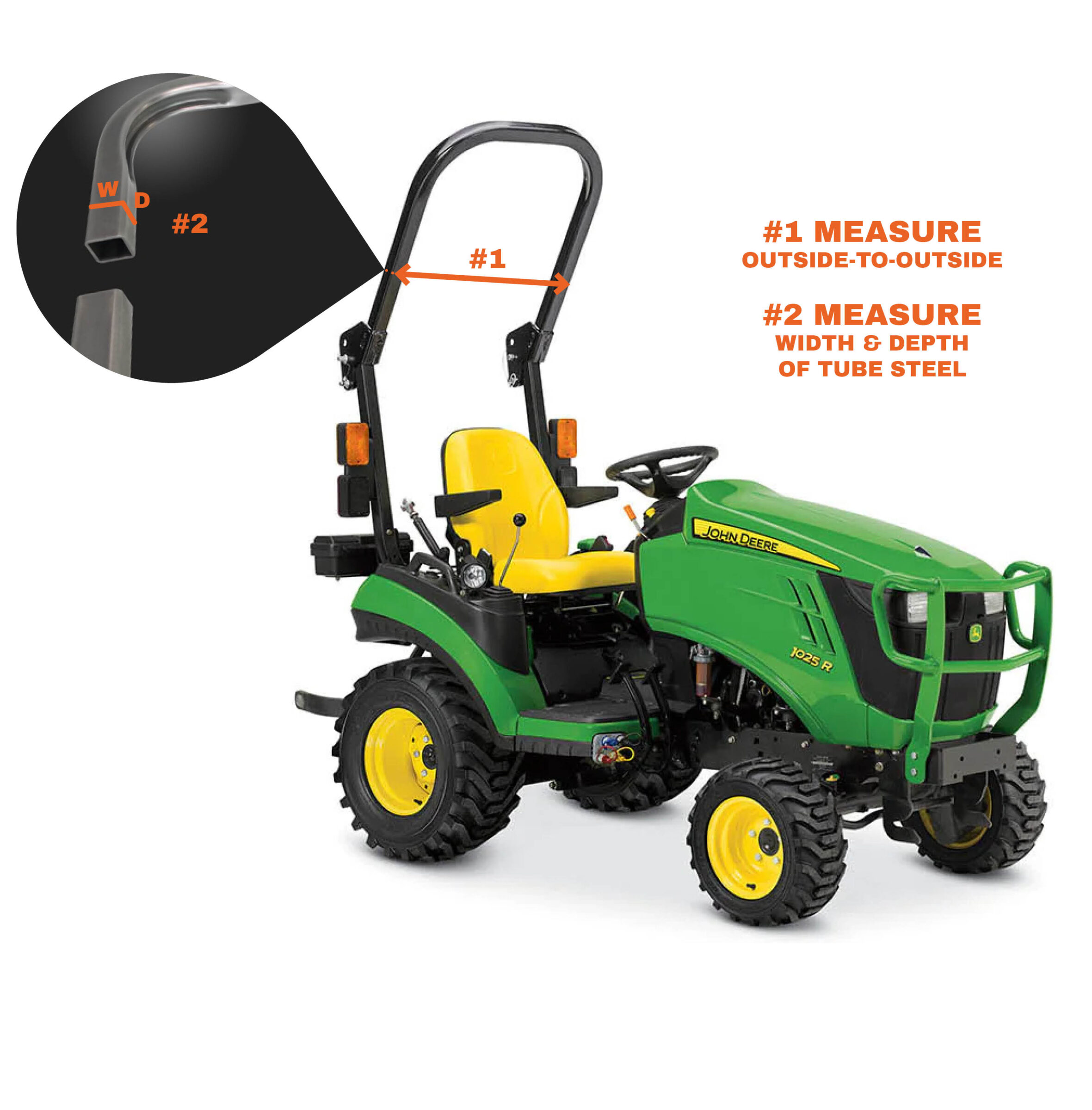 Measuring Diagram - Angled ROPS