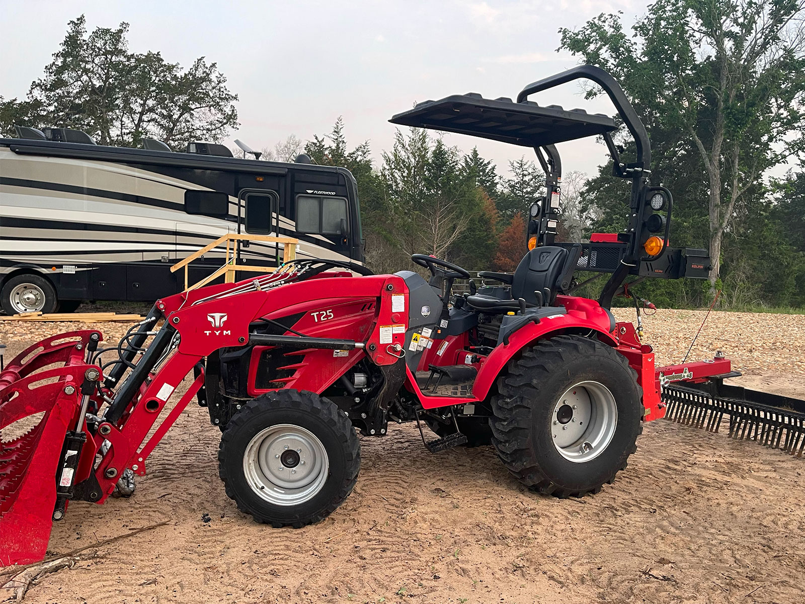 Rhinohide Canopy on TYM T25 Tractor with Angled ROPS